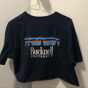 Bucknell University Uscape Apparel black crop top